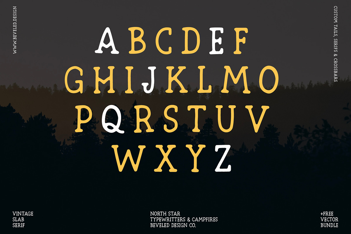 North Star | Vintage Slab Serif, a Slab Serif Font by Beveled Design Co. (Photo 7 of 10)