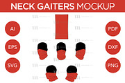 Neck Gaiter - Template Mockup, a Mask Mockup by Mark Anthony Media (Thumbnail 1 of 4)