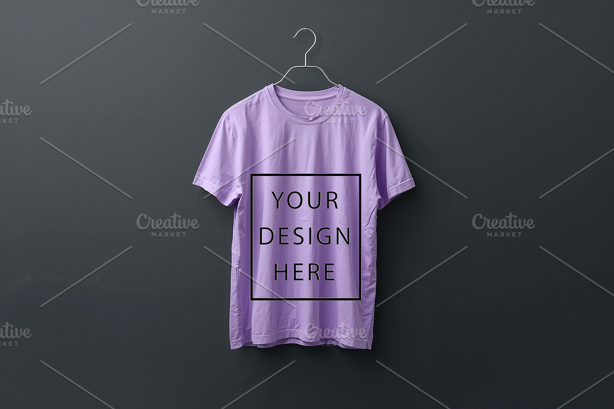T-Shirt Mockup - Lavender Edition, a Shirt Mockup by ForhadGFX (Photo 3 of 12)