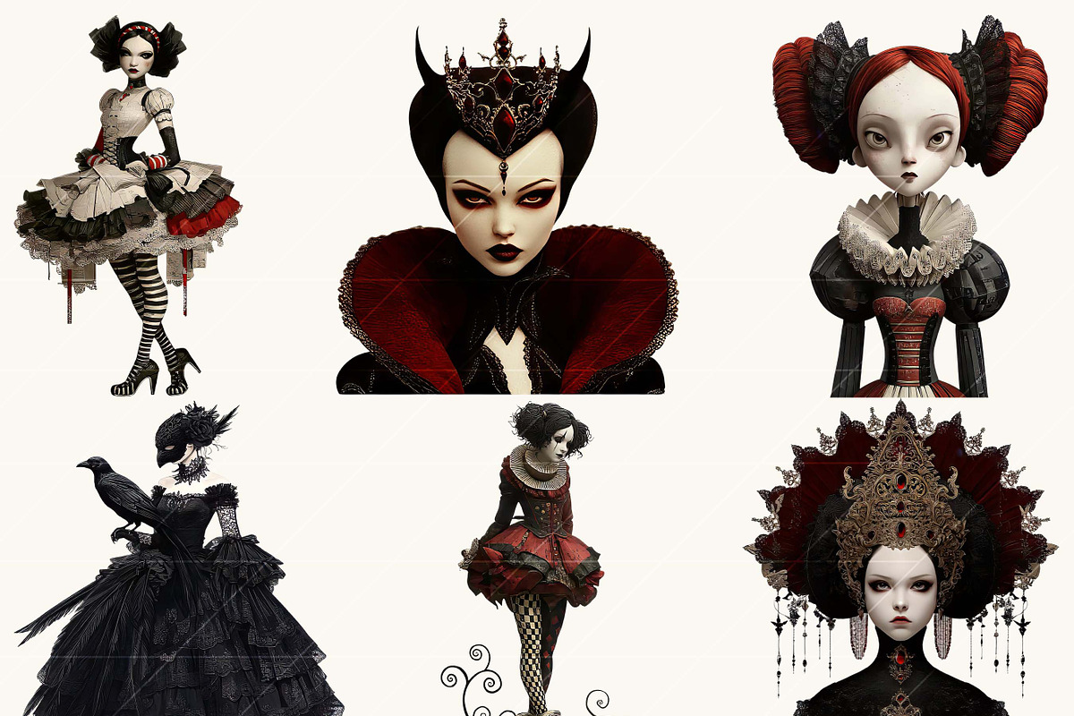 Quirky Gothic Halloween Clipart, an Object Illustration by BusyDaydesign