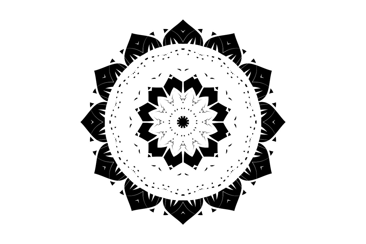 Black White Mandala Illustration Set, a Decorative Illustration by NJ Himel (Photo 67 of 101)