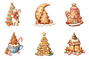 Whimsical Christmas Tree Clipart, an Illustration by DreamArtGraphic (Thumbnail 2 of 5)