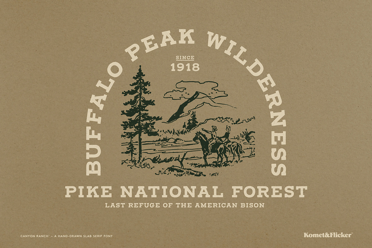 Canyon Ranch - A Hand-Drawn Font, a Slab Serif Font by Komet & Flicker (Photo 12 of 15)