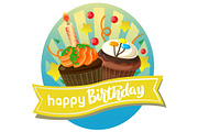 7 happy birthday label template, a Graphic by Propylparaben (Thumbnail 7 of 7)