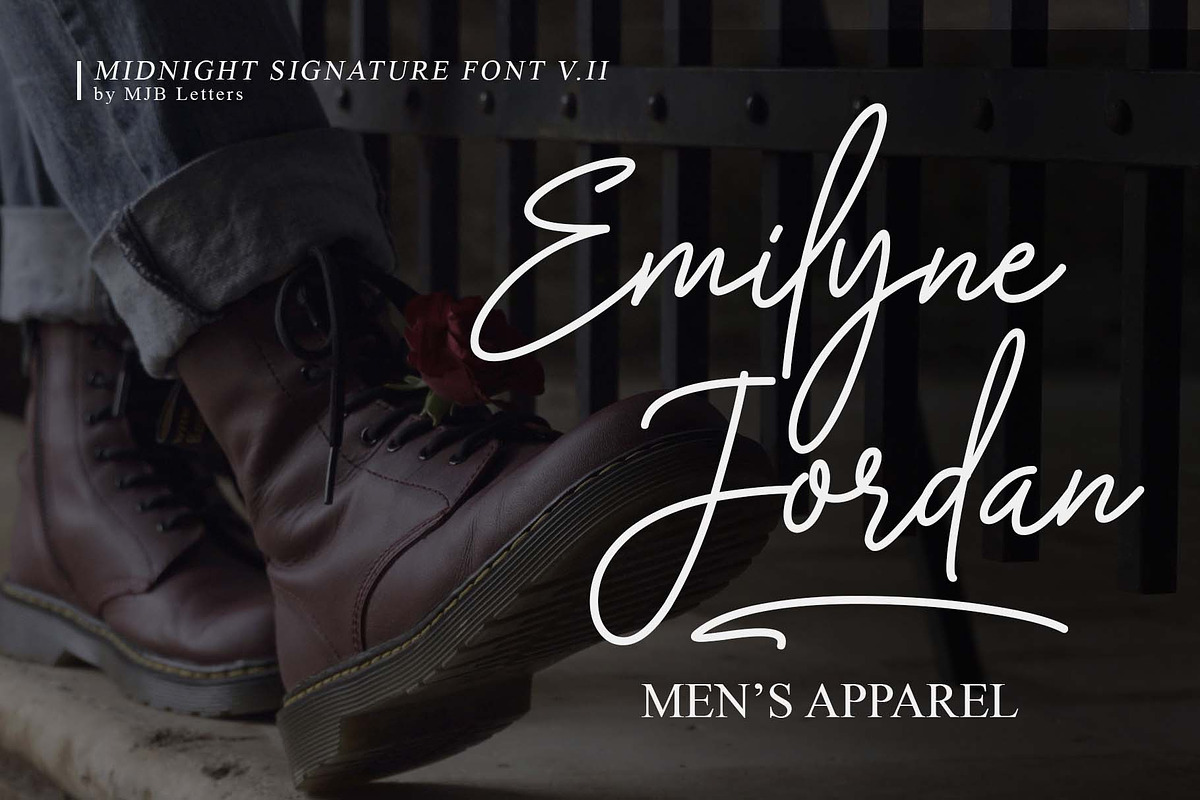 Midnight Signature Font, a Script Font by MJB Letters (Photo 4 of 10)