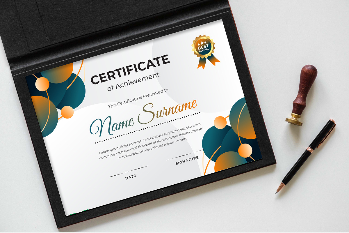 Certificate Template, a Stationery Template by Panen Creative (Photo 2 of 3)