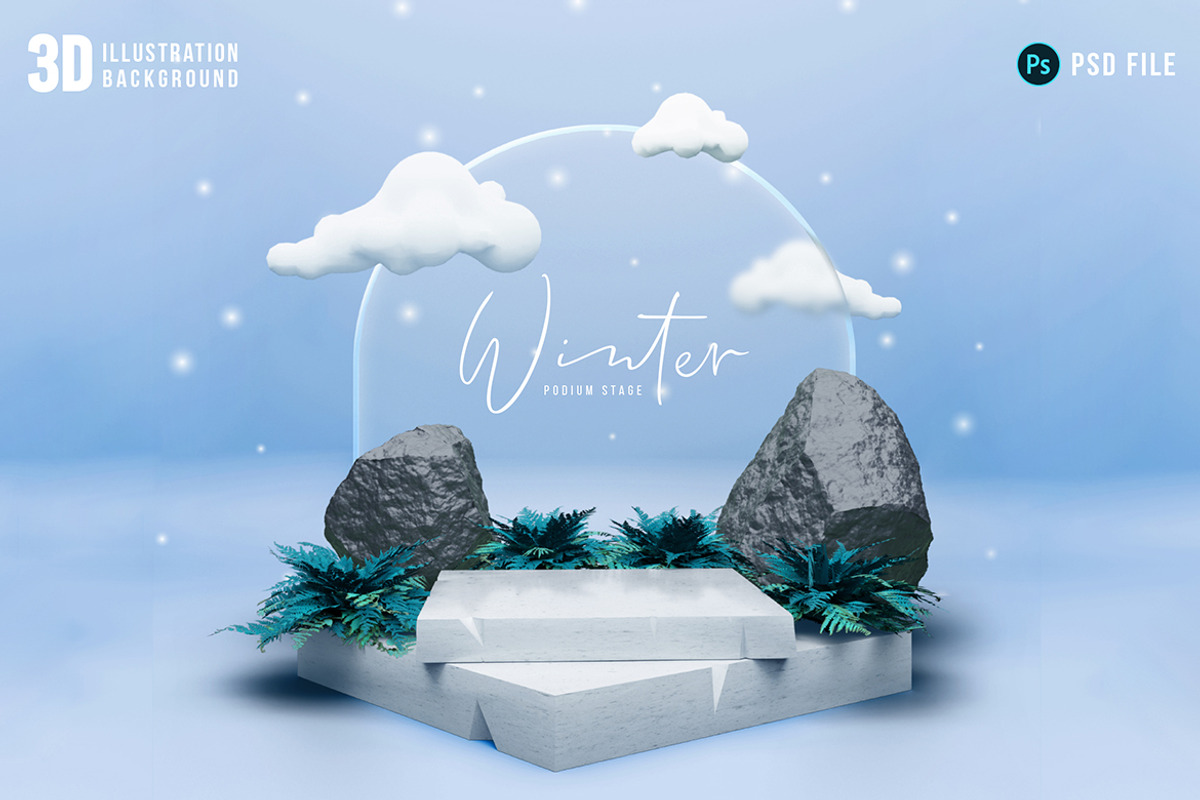 3D Podium Background, a Decorative Illustration by Modaldesain (Photo 5 of 5)
