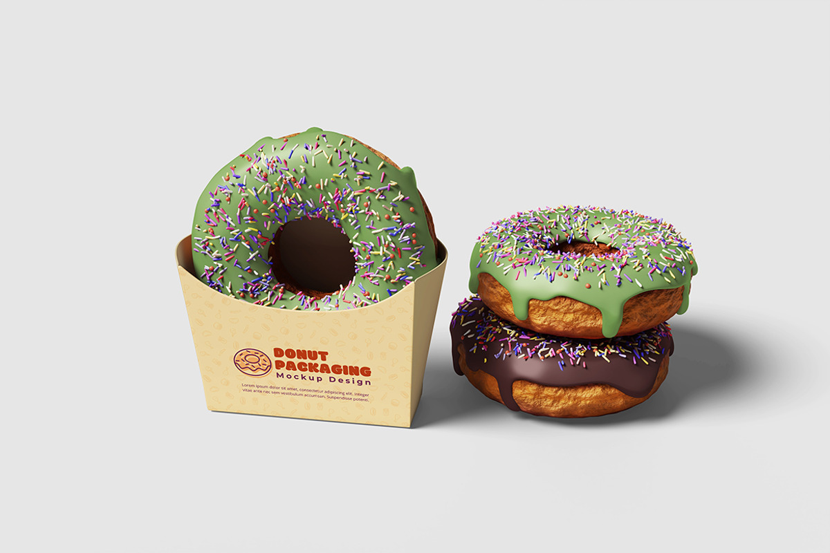 Donuts Packaging Mockup, an Advertising Mockup by bimockup (Photo 6 of 6)