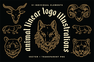 Animal Linear Logo Illustrations