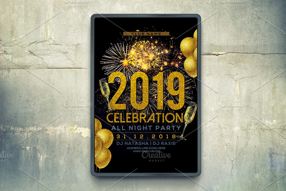 New Year Party Flyer, a Flyer Template by Flyer Arts (Photo 4 of 4)