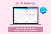 Pink Floral Wedding Invite Template, an Invitation Template by M9 Design (Thumbnail 4 of 5)