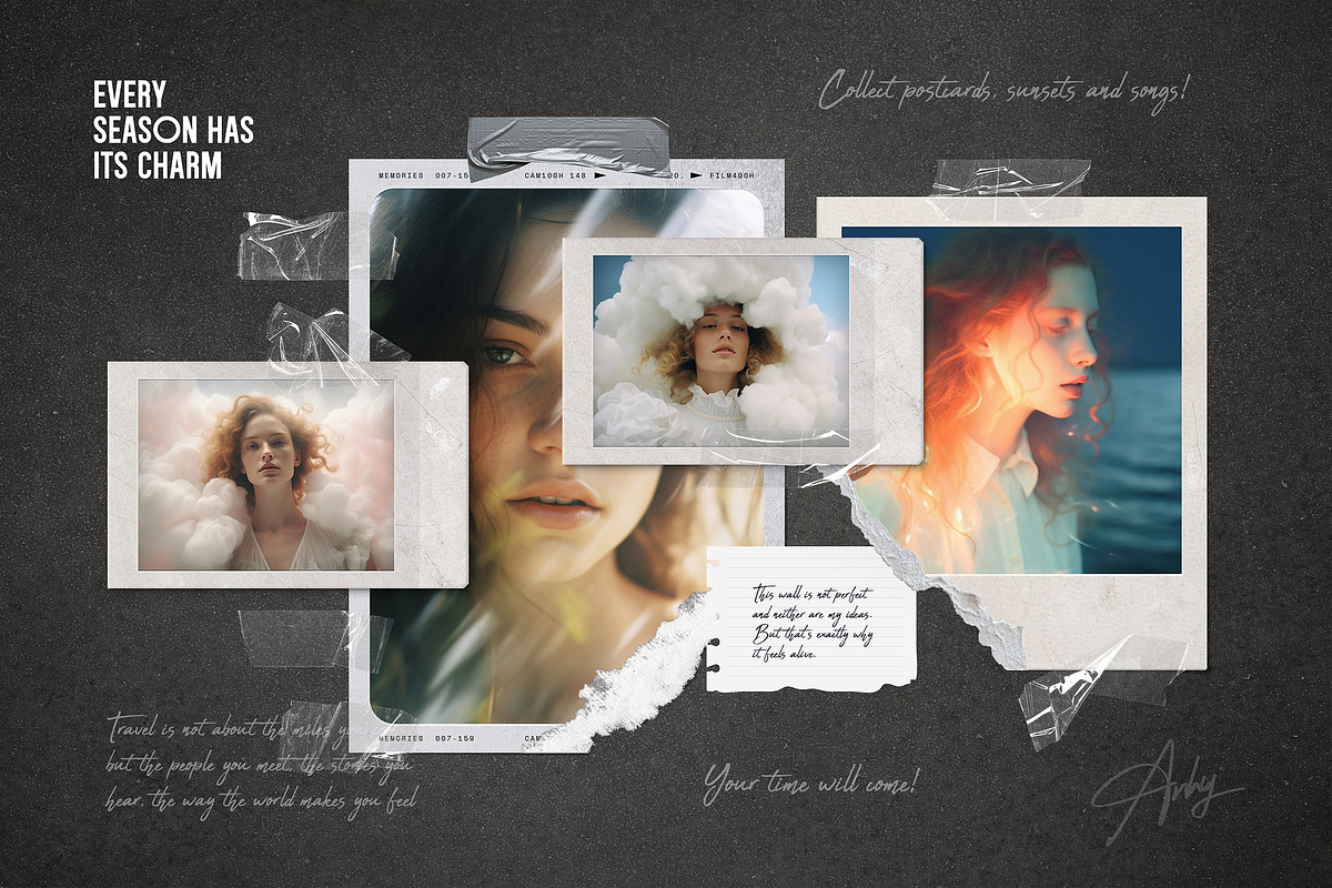 Polaroid Photo Mood Boards Set, a Presentation Template by Andrew Skoch Design (Photo 10 of 12)