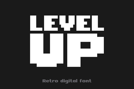 Level Up font, a Font by Youhhou