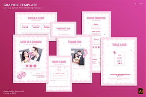 Love is a Gamble Wedding Package 07, an Invitation Template by Squirrel92