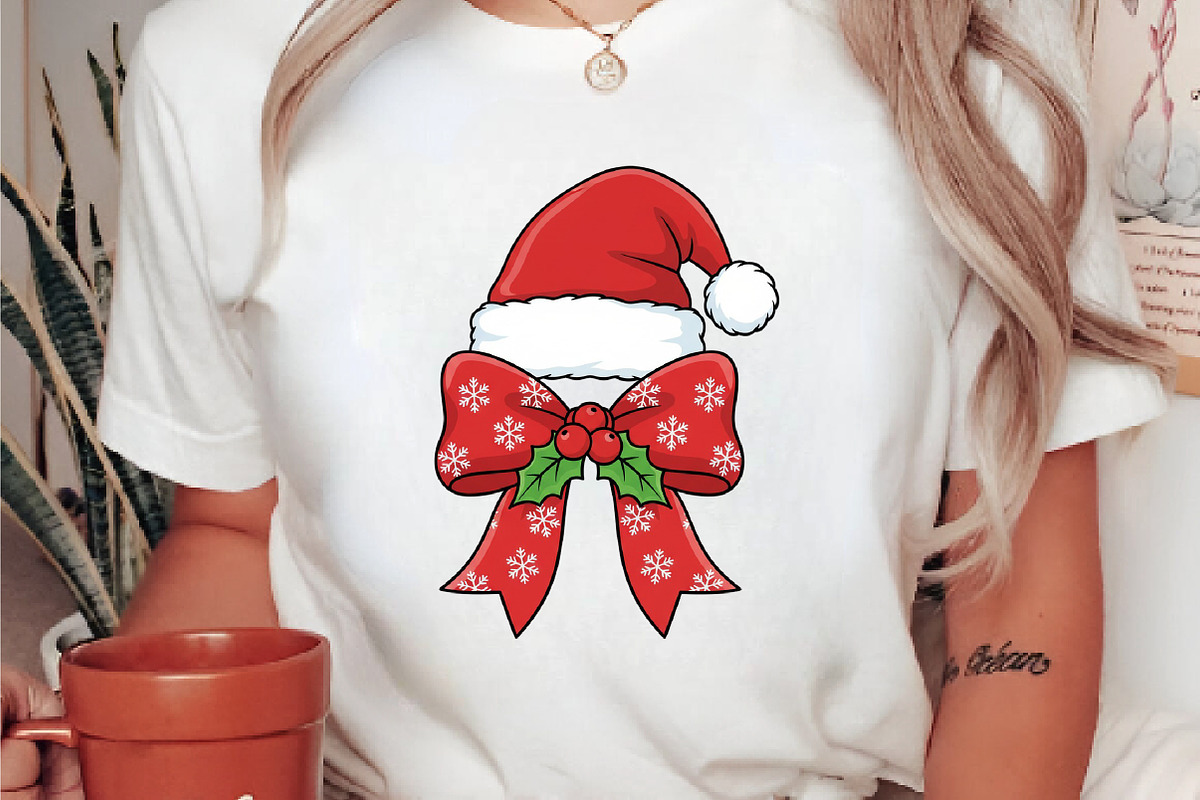 Cute Christmas Bow Sublimation Png, an Illustration by DreamArtGraphic (Photo 3 of 5)