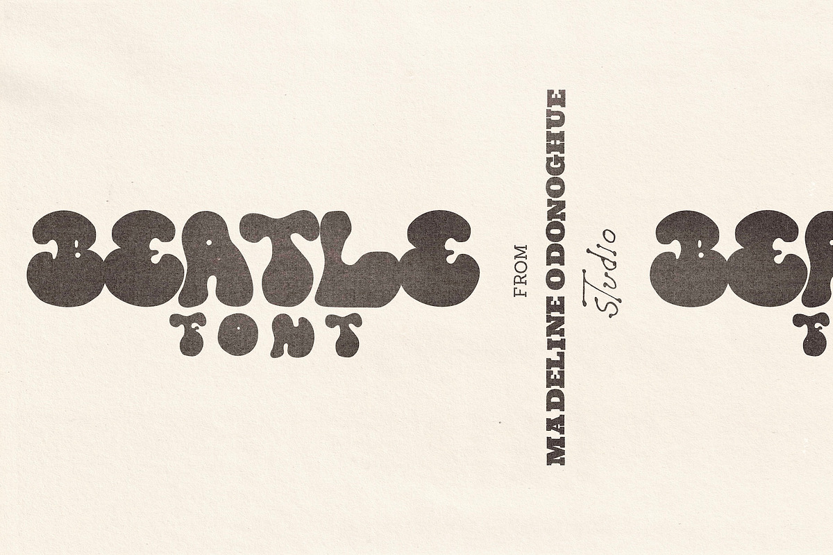Beatle Hand Drawn Retro Font, a Handwritten Font by Madeline ODonoghue Design (Photo 1 of 7)