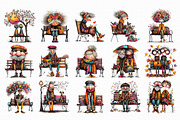 Old People on a Bench PNG, an Illustration by Libby Wishes (Thumbnail 2 of 6)