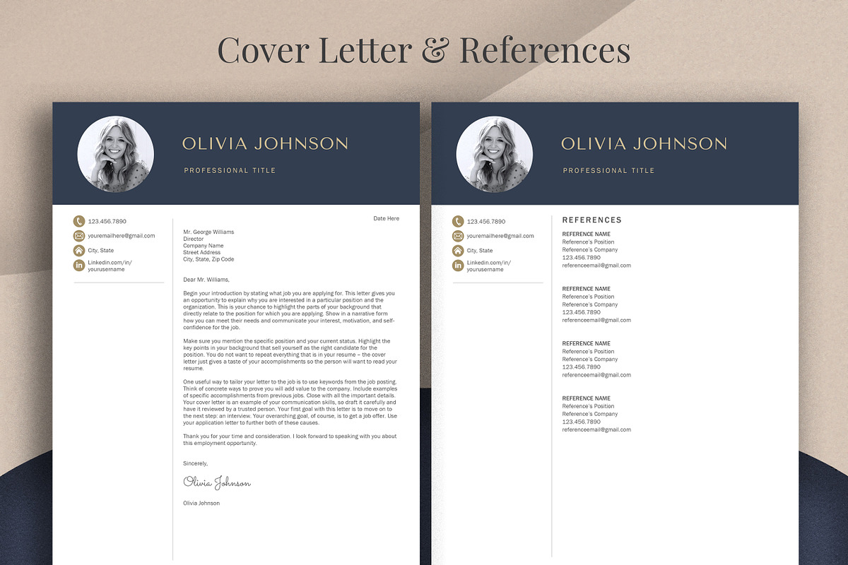 Resume Template CV with Cover Letter, a Resume Template by Klamp Studio (Photo 6 of 11)