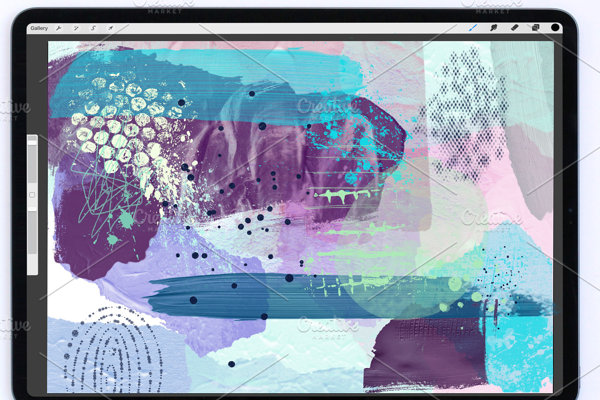 Messy Gouache Procreate Brushes, a Brush Add-On by Li Zamperini (Photo 4 of 10)