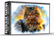 Watercolor Painting Psd Template, a Layer Style Add-On by one-touch (Thumbnail 1 of 5)