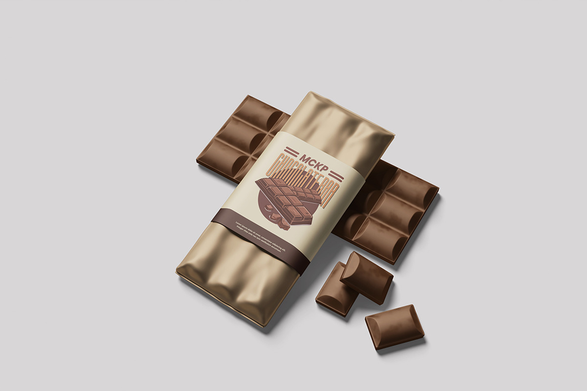 Editable Chocolate Bar Mockup, an Advertising Mockup by bimockup (Photo 4 of 6)
