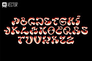 LIQUID LAVA 3D BUBBLE FONT VECTOR, a Handwritten Font by BonkiStudio (Thumbnail 2 of 2)