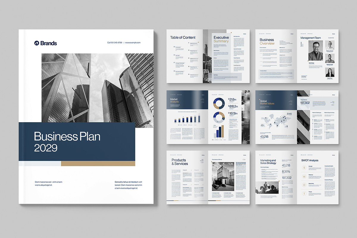 Business Plan Template, a Magazine Template by BrandPacks (Photo 1 of 6)