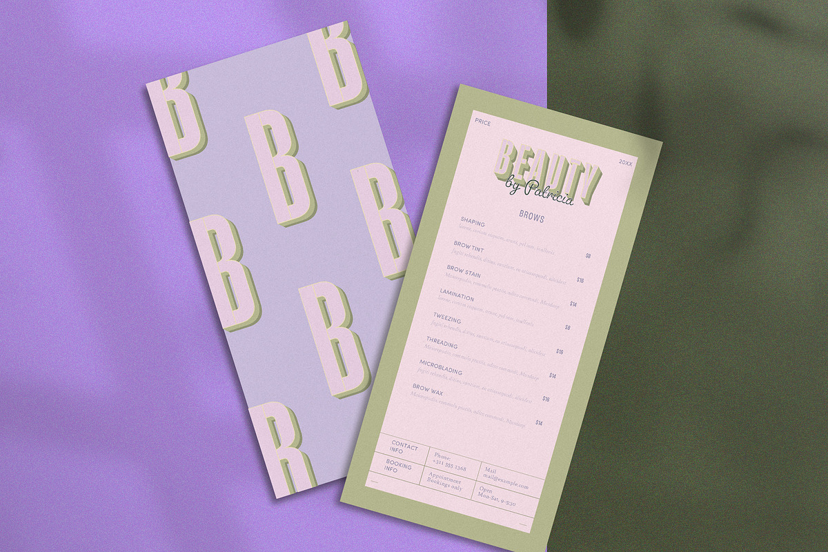 Purple & Green Retro Style Price, a Flyer Template by wavebreak
