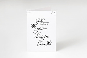 Greeting Card A6 A5 mockup invite, a Print Template by Leo Flo Mockups