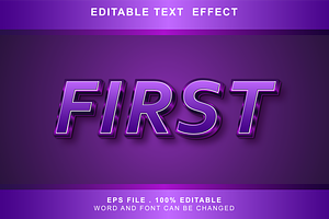 First Text Effect Editable