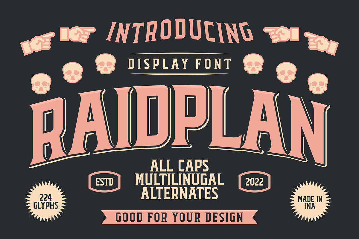 Raidplan Typeface, a Sans Serif Font by 24Design Studios (Photo 1 of 5)