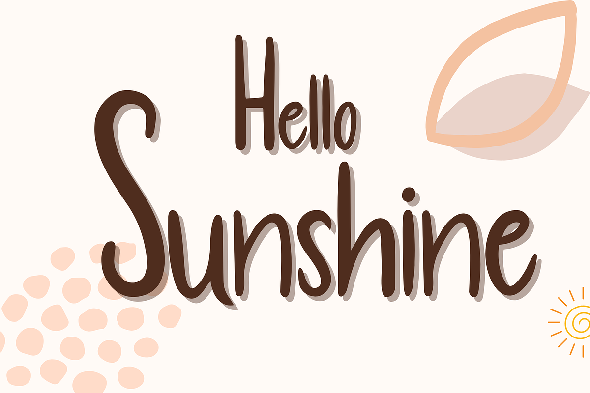 Hello Sunshine, a Handwritten Font by nongnuchpolyiam1 (Photo 1 of 4)