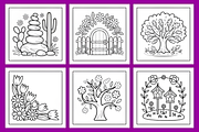 Garden Corners: Bold Easy Coloring, a Decorative Illustration by Coco Bloom (Thumbnail 3 of 3)