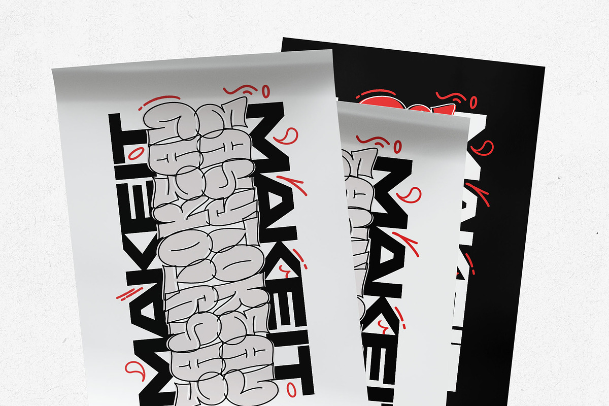 Beardvans - Throw-Up Graffiti Font, a Sans Serif Font by Typia Nesia (Photo 7 of 12)