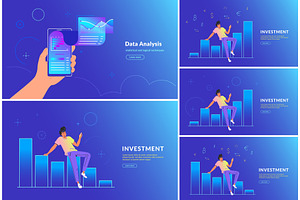 Mobile App for banking and investing, a Finance Illustration by Julia Tim