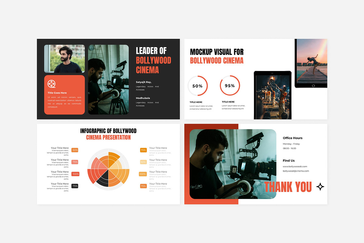 Black Red Modern Cinema Presentation, a Presentation Template by Eklip Studio (Photo 5 of 6)