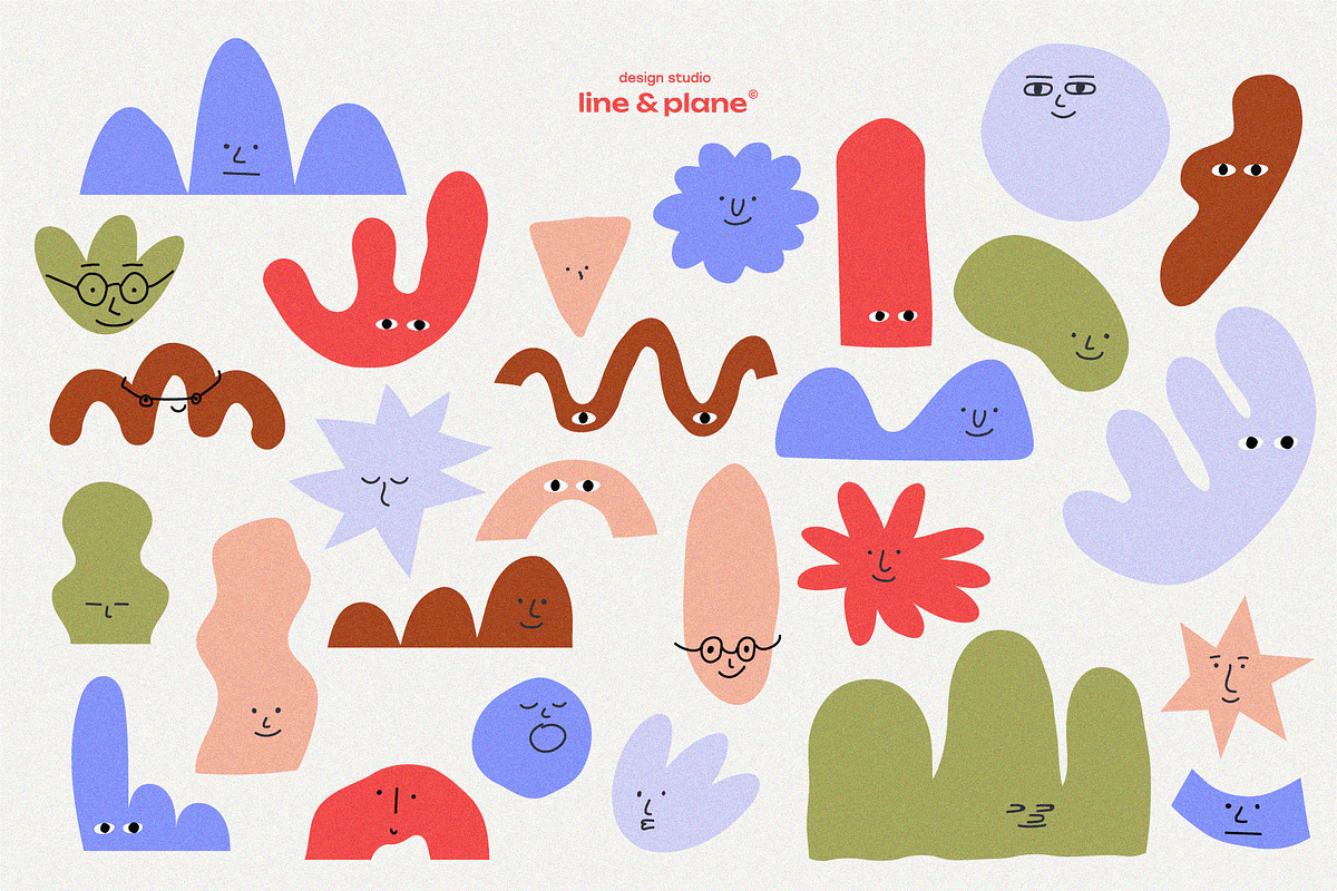 Shapes Set - Cute Emotion 27 Pieces, an Object Graphic by line & plane (Photo 2 of 9)