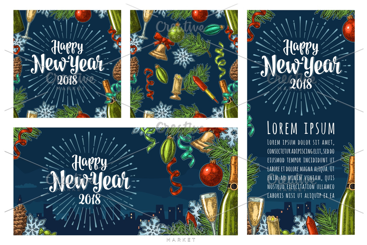 Bundle for Merry Christmas New Year, a Decorative Illustration by MoreVector (Photo 3 of 5)
