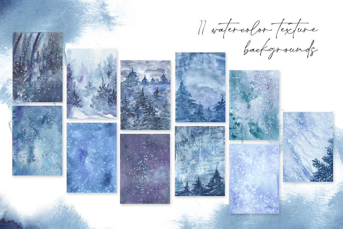 Snowy Forest Trees & Branches, an Object Graphic by Jeanna Draw (Photo 7 of 11)