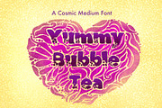Yummy Bubble Tea Font, a Sans Serif Font by CosmicMedium (Thumbnail 1 of 2)