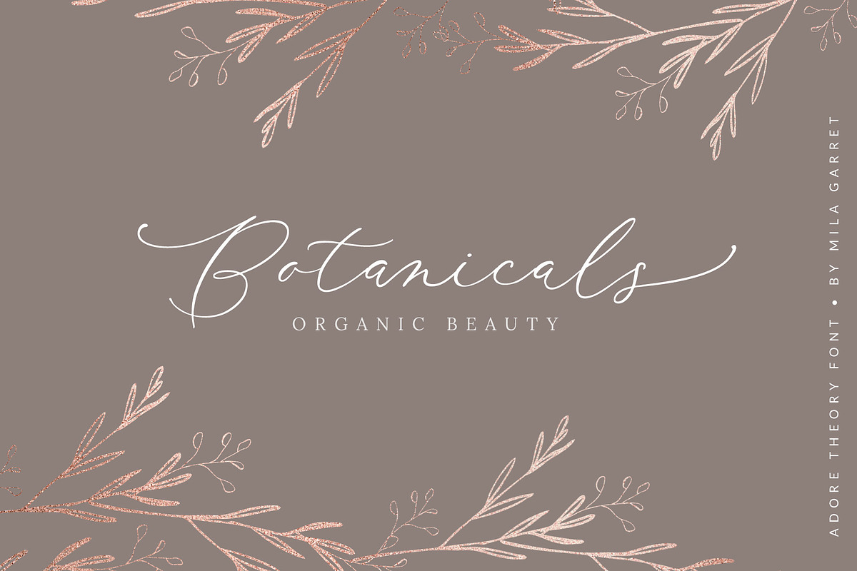 Adore Theory Modern Wedding Font, a Script Font by Mila Garret (Photo 3 of 10)