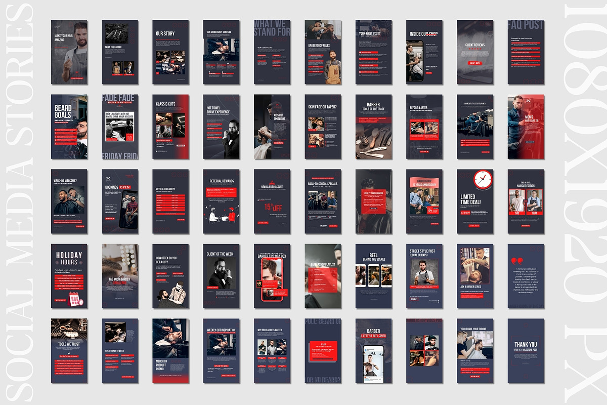 Barber Shop Salon Instagram Kit, a Social Media Template by TheBrightGrap (Photo 12 of 12)