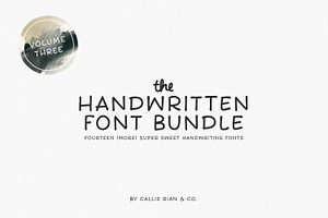 The Handwritten Font Bundle Vol. 3