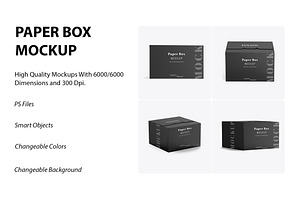 Paper Box Mockups