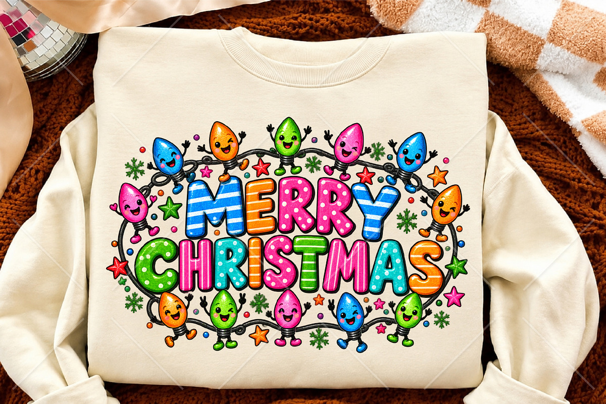 Merry Christmas, Christmas Lights, a Seasonal Illustration by Canvas Craft (Photo 4 of 6)