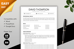 ATS Resume CV Word & Google Docs 25