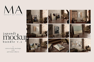 Japandi Frame Mockup Bundle, a Household Mockup by Mockup Art Atelier