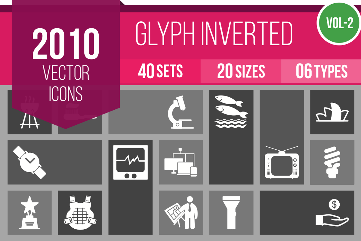 2010 Glyph Inverted Icons (V2)