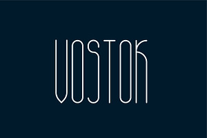 Vostok tall Font