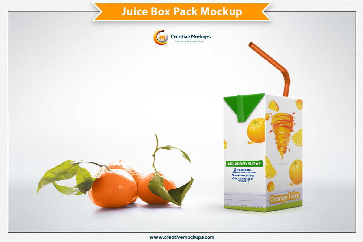Juice Box Pack Mockup, a Merchandise Mockup by Plus Media (Photo 1 of 6)